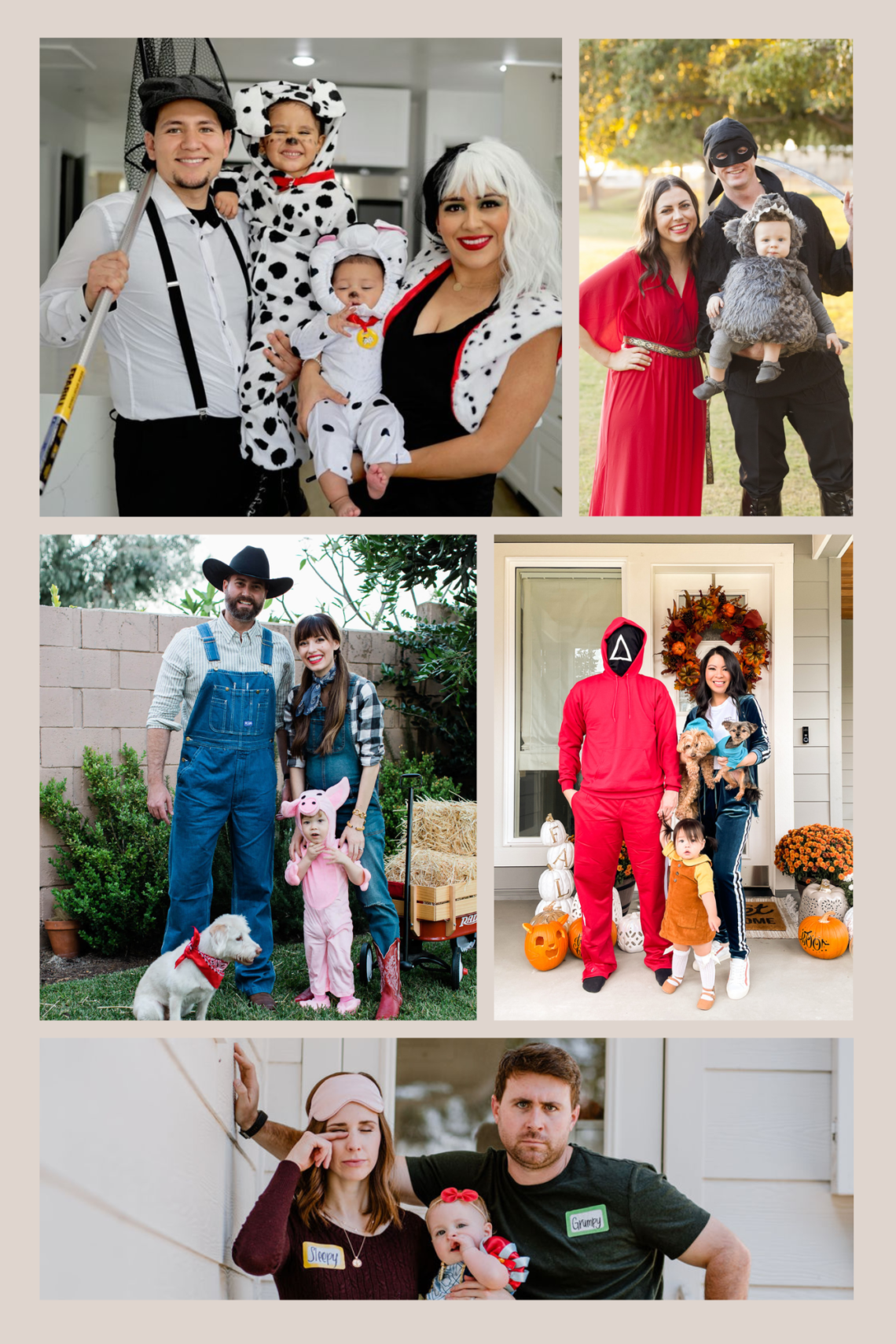 matching halloween costume collage