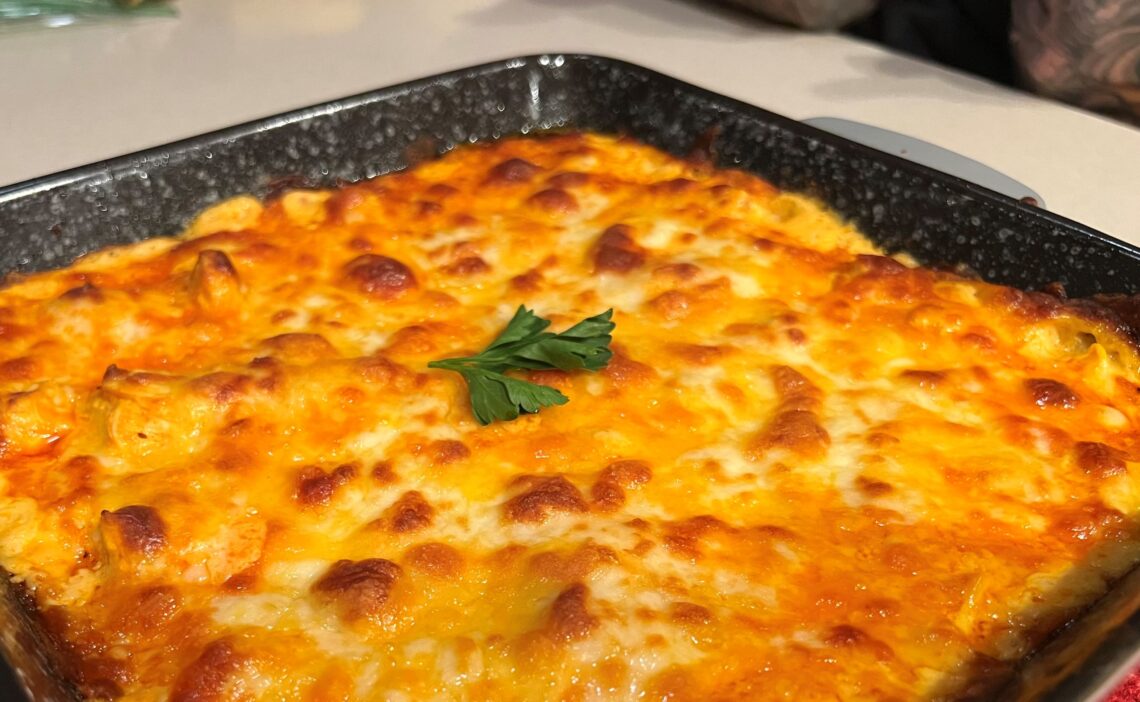 oven baked buffalo chicken wing dip