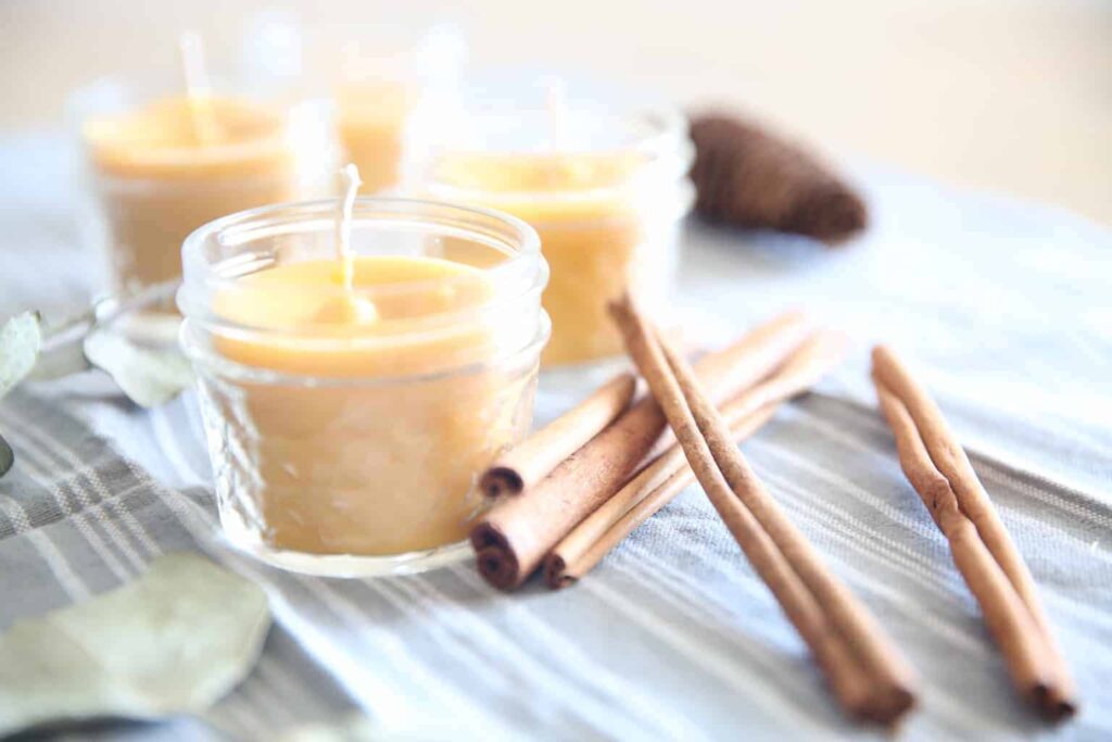 homemade beeswax candles