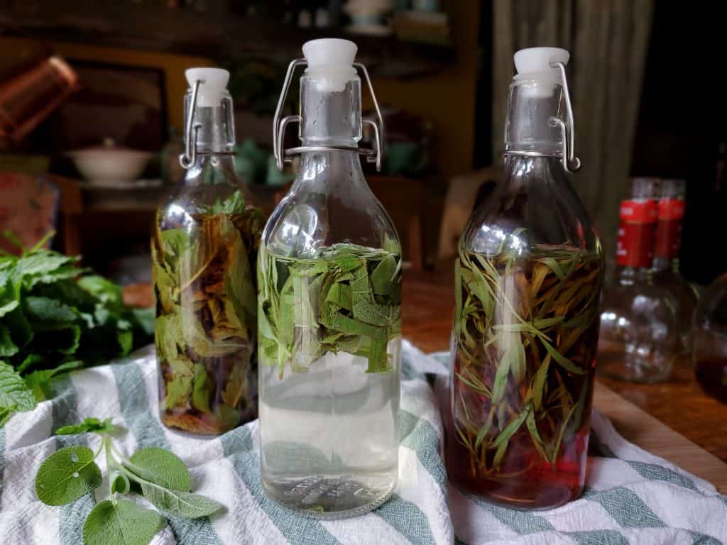 homemade herbal vinegars