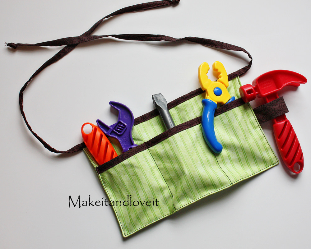 homemade sewn tool belt for kids